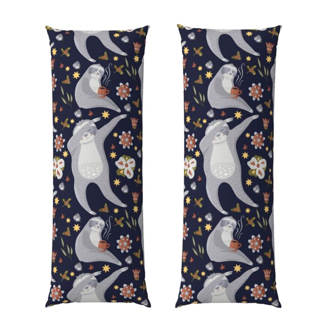 Fotbe Sloths Dancing Funda para Almohada Corporal con Diseño, Funda de Microfibra Ultrasuave de 20x54 Pulgadas, Ropa de Cama Elegante