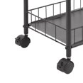 thumbnail image 4 of 6 Tier Slim Rolling Storage Cart, Mobile Shelving Unit with Wheels, Metal Wire Storage Shelving Rack with Baskets for Kitchen Bathroom Office Laundry Narrow Piaces, Black, 4 of 6