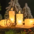 thumbnail image 2 of Vela LED de cristal con luz para cumpleaños, boda, fiesta, té, decoración del hogar (B), 2 of 9