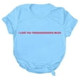 thumbnail image 5 of Womens T Shirts Graphic Valentines Themed Love Letter Printed Cozy Soft Casual Short Sleeve Tee Holiday Party Loose Comfortable T-Shirts for Women Sky Blue XXL, 5 of 6