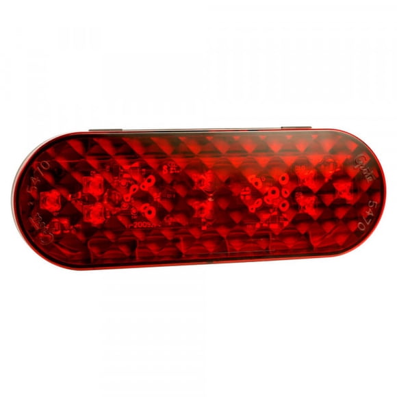 Grote Industries Backup Light 54722 Universal Rear Mount; Single; Red Blub; Black Oval Housing; LED; Grommet/Bracket Mount; With Integrated Back Light