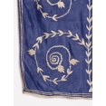 thumbnail image 2 of eloria Woman's Indian Ethnic Chunni, Silk blend Embroidered Navy Blue Dupatta, Stole, Scarf Shawl Wrap, 2 of 5