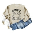 thumbnail image 3 of WEAIXIMIUNG Sweatshirts Courts pour Femmes Manches Courtes Automne Hiver Décontracté Confortable Lettre Col Rond Mode Manches Longues, 3 of 3