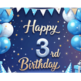 thumbnail image 4 of Yatrandify Colorful Balloons Happy Birthday Banner Festive Design Party Decoration for Kids 3rd Birthday Celebration, 4 of 8