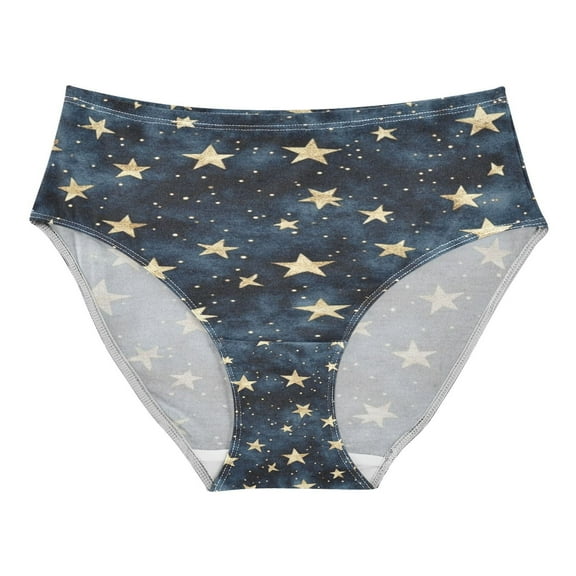 Women's Underwear Small Gold Stars Pattern Hipster Panties Underwear for women, X-Small