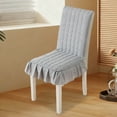 thumbnail image 4 of Thickened Quilted Chair Cover Set, Stretchable Full-Coverage Stool Cover & Dining Chair Slipcover, Washable Wrinkle-Resistant Protector for Home, Restaurant & Party Chairs, Silver, 4 of 6