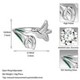 thumbnail image 3 of Jewmon 925 Sterling Silver Calla Lily Flower Ring for Women Adjustalbe Animal Hummingbird Stakable Wrap Ring Christmas Jewelry Gifts Idea for Her, 3 of 8