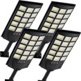 thumbnail image 1 of Luces solares Aqraou, 6500 K, del anochecer al amanecer con mando a distancia, paquete de 4 unidades, 1 of 7