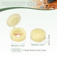 thumbnail image 2 of Screw Snap Covers, Plastic Hinged Screw Cover Caps for Home Furniture 4 mm & 100 Pack & Beige, 2 of 7