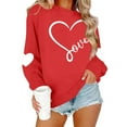 thumbnail image 4 of Dgankt Womens Clothes Plus Size Women Valentine Shirts Love Heart Graphic Long Sleeve Tshirt Casual Valentines Day Gift Round Neck Tops XS-XL, 4 of 8
