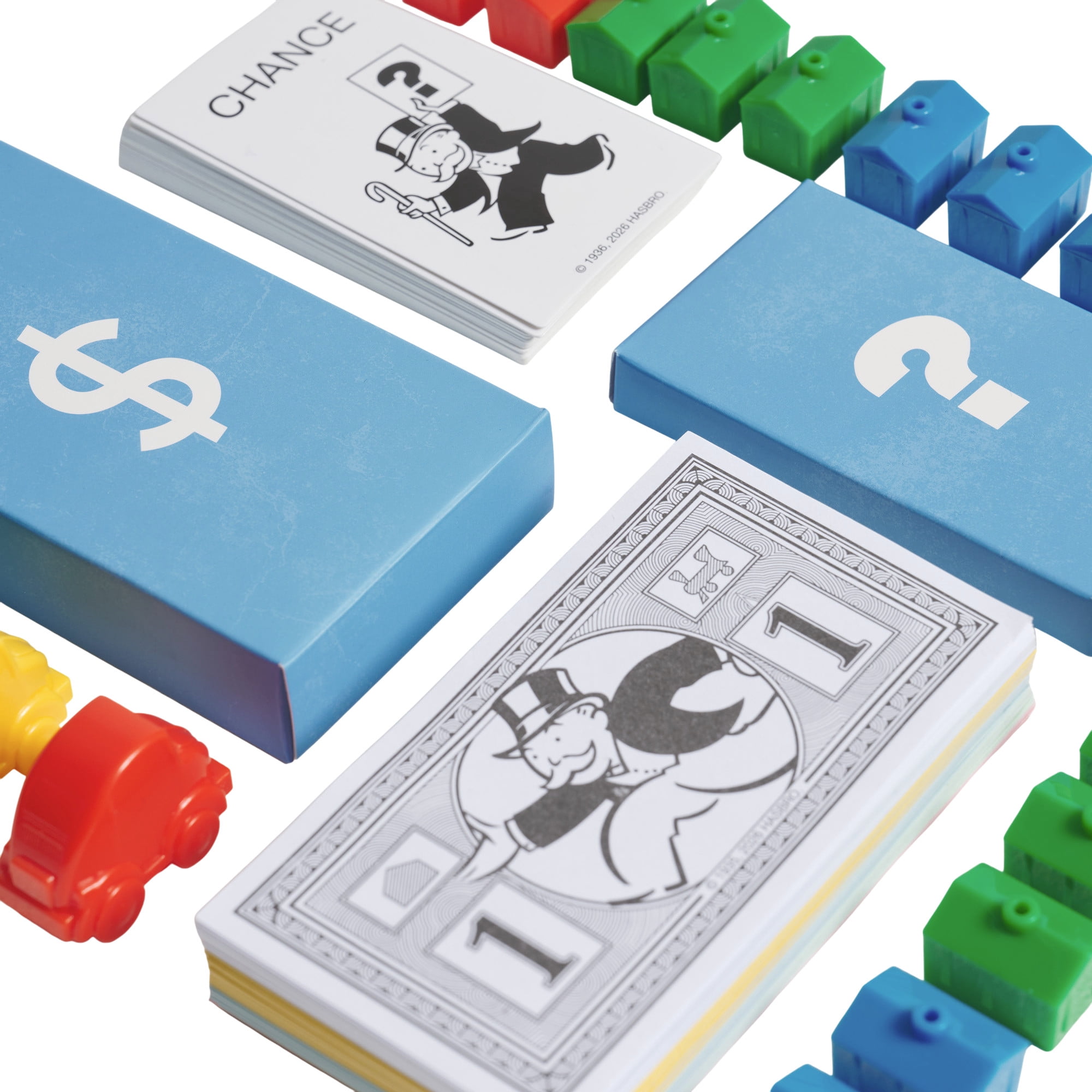WS Game Company Monopoly Junior Vintage Bookshelf Edition – 1990 Retro Inspired Kids Board Game – Fabric Wrapped Book Storage for Ages 5 and Up