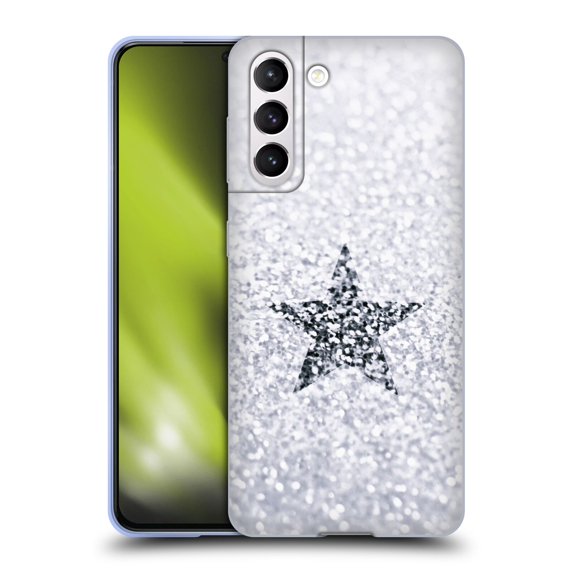 Head Case Designs Officially Licensed Monika Strigel Glitter Star Pastel Winter Snow Soft Gel Case Compatible with Samsung Galaxy S21 5G