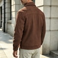 thumbnail image 6 of Men's Relaxed Fit Zip Up Jacket Lapel Collar Smooth Textured Coat with Pockets Fully Lined Casual Spring Fall Outfits Outerwear, 6 of 8