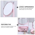 thumbnail image 2 of 1pc Desktop Makeup Mirror Storage Tray Cosmetics Mirror Rotatable Makeup Mirror, 2 of 8