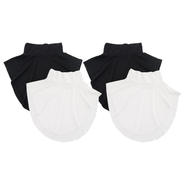 4 piezas de cuello falso musulmán, elástico desmontable de cuello alto cuello falso, perfectamente metido de para proteger, suéter, ve Colcomx cuello de cuello alto de mujer