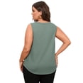 thumbnail image 2 of SWQZVT Summer Tops for Women Plus Size Casual Tank Tops Crewneck Waffle Sleeveless T Shirts Loose Tunic Tops, 2 of 8