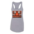 thumbnail image 2 of Wild Bobby Cincinnati Football Joe Sheisty Sports Women Racerback Tank Top, Heather Grey, Large, 2 of 5