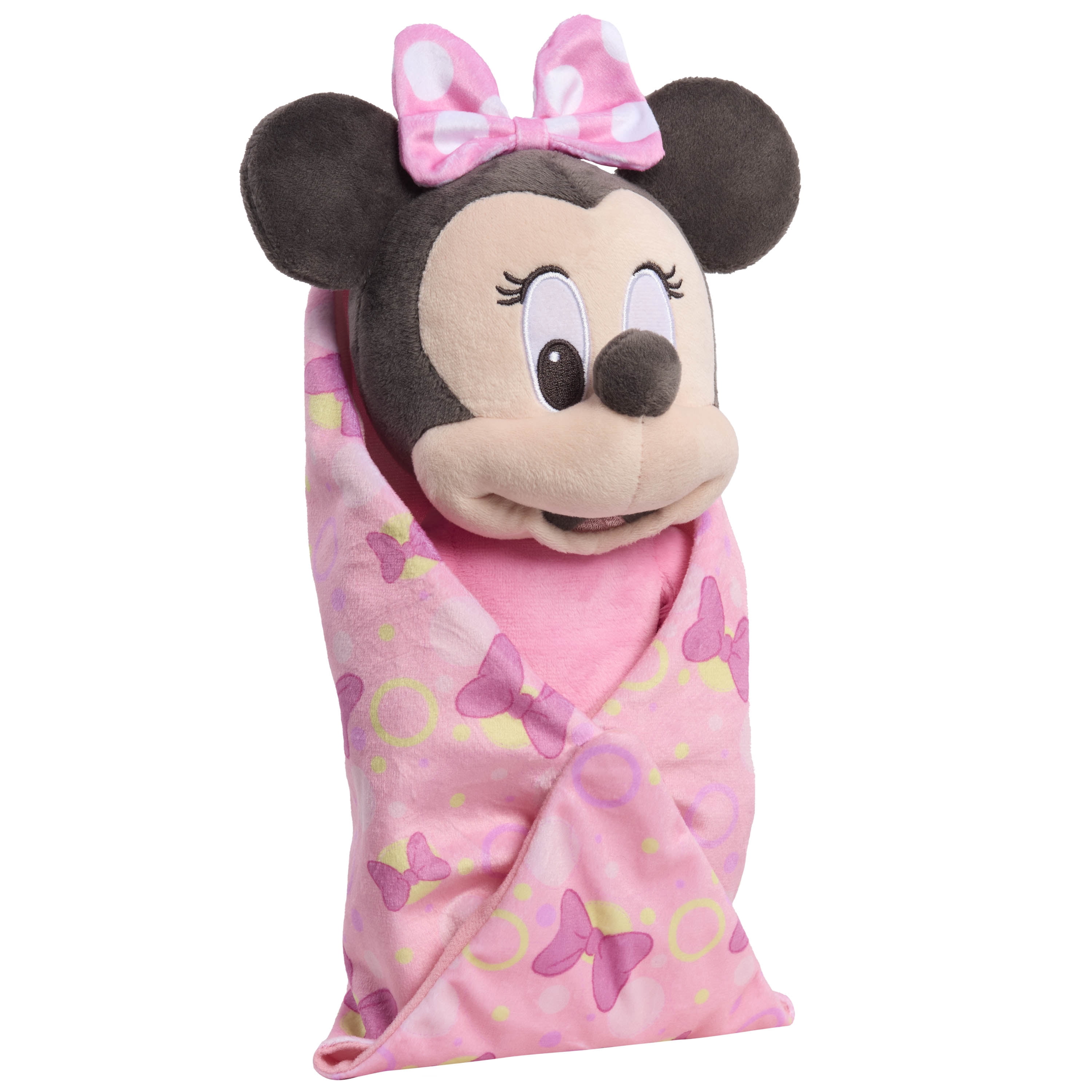 Peluche Disney Minnie avec couverture, peluche de 29 cm pour enfants de 2 ans et plus
