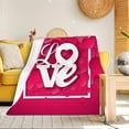thumbnail image 5 of YiBai Valentine's Day Love Flannel Blanket Office Nap Blanket, A, 5 of 5