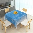 thumbnail image 6 of Tchckioa Winter Snowflakes Square Tablecloth,Waterproof Table Cloth for Kitchen,52x52 Inch, 6 of 7