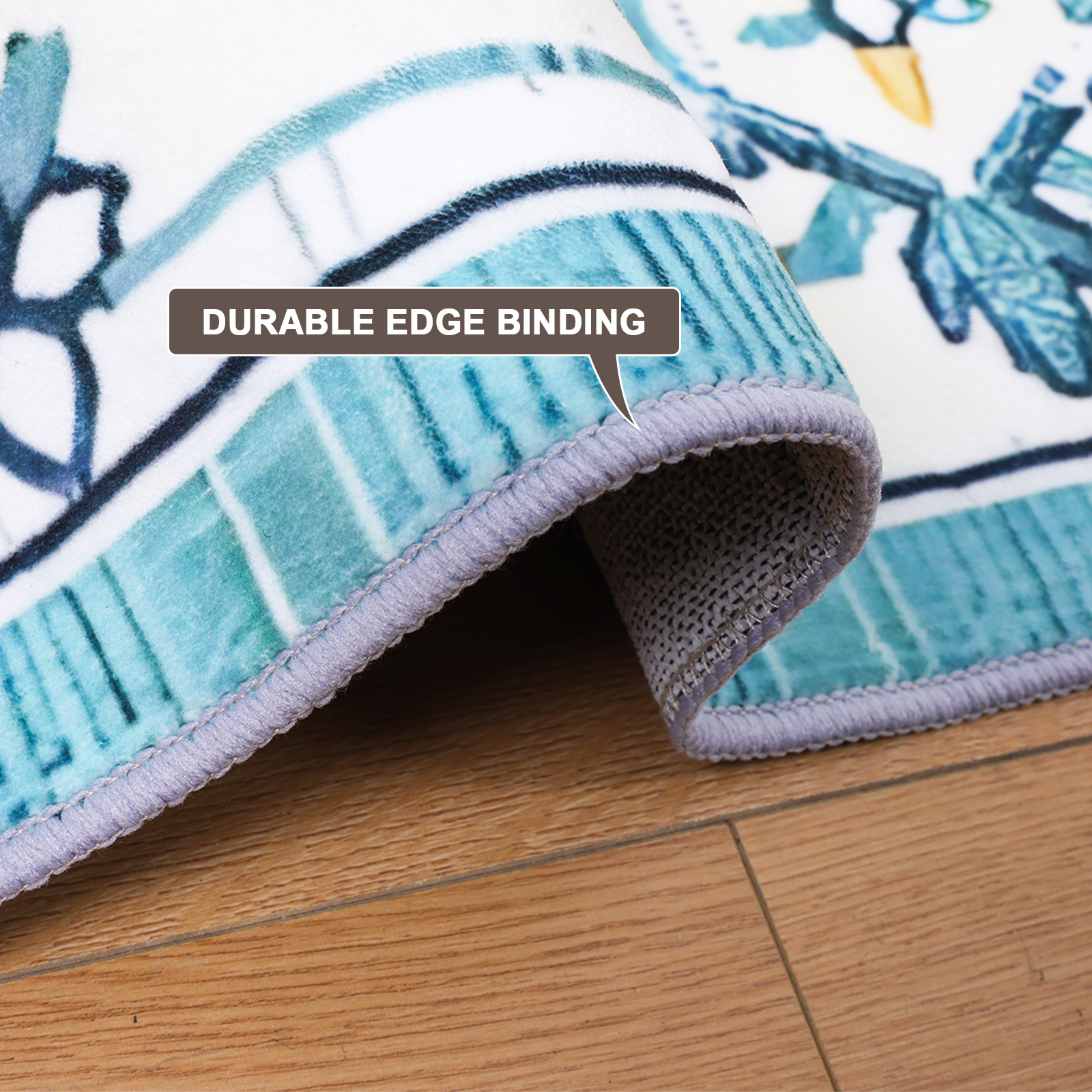 FANOTEK Indoor Area Rug for Bedroom Dining Room Living Room 8 x 10 ft Faux Wool Floor Rugs Washable Non Slip Carpet Rugs Mats
