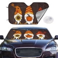 thumbnail image 2 of Kdxio Fall Gnomes Print Windshield Sun Shade,UV Rays and Sun Heat Protection,Sunshade for Car Windshield,Car Shade Front Windshield - Small, 2 of 6
