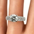 thumbnail image 4 of Moissanite Engagement Ring For Women, 2.50 cts Round Cut VVS1 Moissanite Ring, Solitaire Engagement Ring, Proposal Ring , Solid Gold Ring, 4 of 5