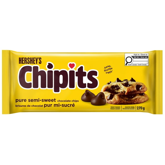 HERSHEY'S CHIPITS Pure Semi-Sweet Chocolate Chips