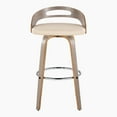 thumbnail image 6 of LumiSource Grey Cassis 30" Fixed-Height Barstool - Set of 2, 6 of 6