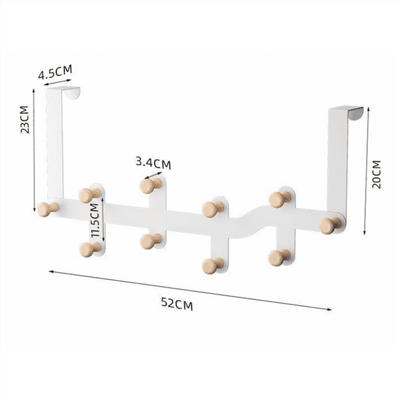 10X Hook Wood Hooks over the Door Home Bathroom Organizer Rack Clothes Coat Hat Hanger Holder Door Hang,Black