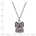 thumbnail image 5 of White Stainless Steel necklace Cable with pendant Themed Closed Back Cubic Zirconia CZ 18 in 2 mm, 5 of 5