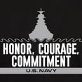 thumbnail image 3 of CafePress - Navy Honor Courage Commitment Dark T Shirt - Men's Classic Graphic Cotton T-Shirt, 3 of 4