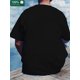 thumbnail image 2 of (Orientación Loai), estampado de monograma, camiseta boutique de algodón grueso de 220 g, camiseta casual de algodón de moda para hombre, camiseta de cuello redondo de manga corta, camiseta de ocio, 2 of 9