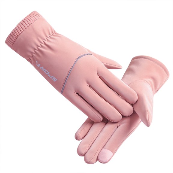 JikouIivo Winter Ladies Warm Gloves Diving Cloth Plus Velvet Thickening Outdoor Sports Cycling Gloves Winter Gloves for Women Clearance