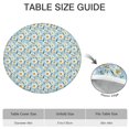 thumbnail image 6 of Lightblue Daisy Flower Green Dots Pattern Round Fitted Tablecloth with Elastic Edge,Dining Table Cover Waterproof,Outdoor Round Tablecloth for Camping,Dining,Indoor and Outdoor, 6 of 7