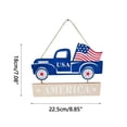 thumbnail image 3 of Utoimkio 4th of July Patriotic Welcome Door Sign for Front Door Decor,Patriotic Decorations Door Hanger 4th of July Wood Hanging Porch Sign for Farmhouse Porch Memorial Day Wreath Decor, 3 of 5