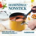 thumbnail image 6 of Farberware Style 3 Quart Nonstick Straining Saucepan with Tempered Glass Lid, Dishwasher Safe and Oven Safe to 500°F, Yellow, 6 of 17