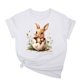 thumbnail image 1 of Tops de Cuello Alto para las Mujeres Amante Impreso Camiseta Cuello Redondo Manga Corta, Poliéster Spandex, 1 of 7