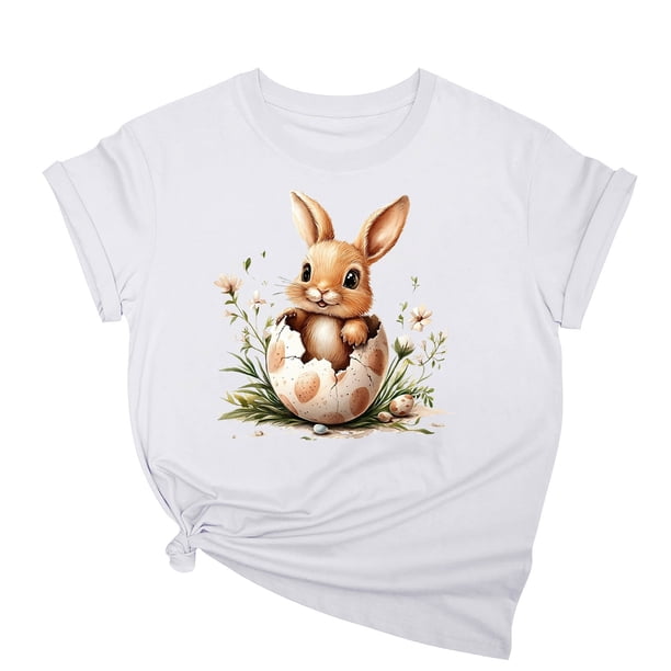 Tops de Cuello Alto para las Mujeres Amante Impreso Camiseta Cuello Redondo Manga Corta, Poliéster Spandex