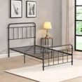 thumbnail image 3 of Retro Style Queen Size Metal Platform Bed, Fully Slatted Bed Frame, Copper, 3 of 3