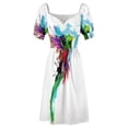 thumbnail image 4 of WaterColor Quetzal from Guatemala Sleeveless Dress womens dress women's summer clothing 2024 evening dress, 4 of 6