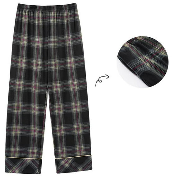 Xcmzpl Pajamas Bottoms for Men Casual Plaid Pjs Pants Big and Tall Soft Sleepwear Comzy Loungewear Fall Sleep Pants with Pocket