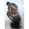 thumbnail image 4 of Large Size Bronze Replica of The Thinker by Rodin Sculpture 55" x 33" x 69"H, 4 of 12