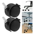 thumbnail image 6 of MERRYHAPY Black Plastic Furniture Casters Set of 2 with Brake, Smooth Rolling Replacement Wheels for Chairs and Sofas, 6 of 8