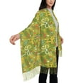 thumbnail image 4 of Cauagu Christmas bows Print Women Wrap Shawl tassels Scarves Retro Scarf 77.6"X28.3", 4 of 8