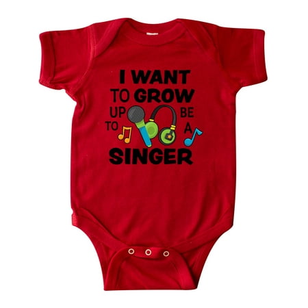 

Inktastic I Want To Grow Up To Be A Singer Gift Baby Boy or Baby Girl Bodysuit