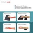 thumbnail image 6 of French Koko Keyboard and Mouse Wrist Rest Support Superior Arm Wrist Pad Comfort Memory Foam Desk Home Office School Computer Laptop Pc, Non Slip Cute Cute Cactus, 6 of 6