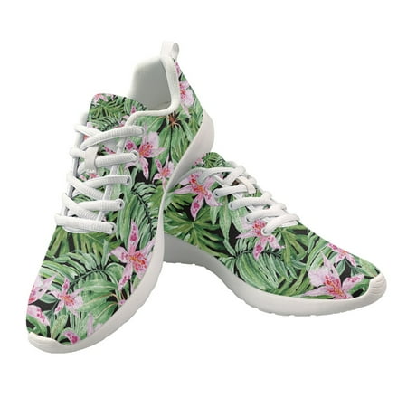 

New 2022 Travel Men s Running Shoes Plants Print Breathable Mesh Sneakers Women Outdoor Jogging Big Size 46 Fashion Male Shoes