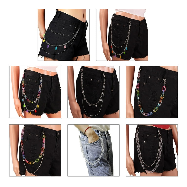 GENEMA Kawaii Jeans Chains Wallet Pants Chain Colorful Pocket Chain Hip Hop  Rock Chain 