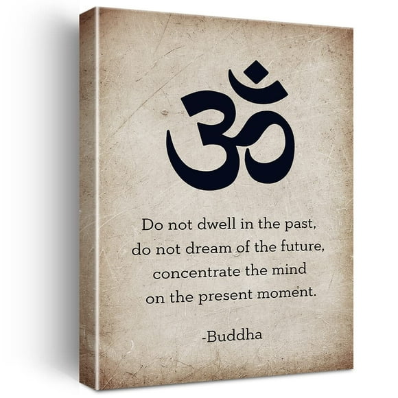 Affiche Murale en Toile Citation de Vie Positive de Bouddha, Phrases Inspirantes, Oeuvre Vintage pour Décoration de Méditation à la Maison, Non Encadrée 12x18 Pouces